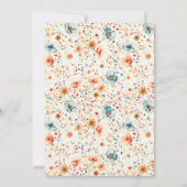 ボホワイルドフラワーエレガントズフローラ秋ブライダルシャワー 招待状 (裏面)