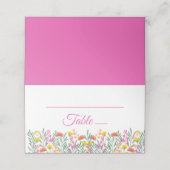 ボホワイルドフラワーエレガントピンク結婚ズフローラ プレイスカード (外部開封)