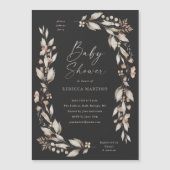 ボホワイルドフラワーエレガントフローラベビシャワーマグネット (正面)