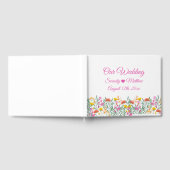 ボホワイルドフラワーエレガントフローラ結婚ズゲストブック ゲストブック (全面)