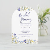 ボホワイルドフラワーエレガントブライダルシャワー 招待状 (スタンド正面)