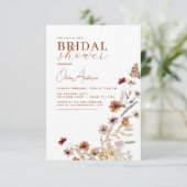 ボホワイルドフラワーエレガントメドウブライダルシャワー 招待状 (スタンド正面)