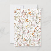 ボホワイルドフラワーエレガントメドウブライダルシャワー 招待状 (裏面)