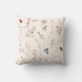 ボホワイルドフラワーエレガントライトクリーム クッション