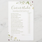 ボホワイルドフラワーオーバーまたはブライダルシャワーゲーム (正面)