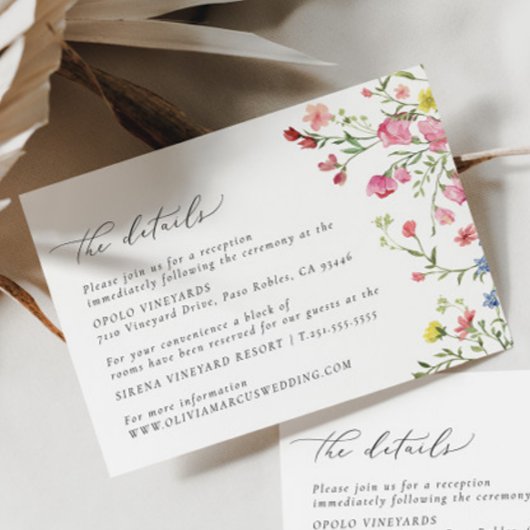 ボホワイルドフラワーカラフルフェアヤタレ結婚ーの詳細 エンクロージャーカード