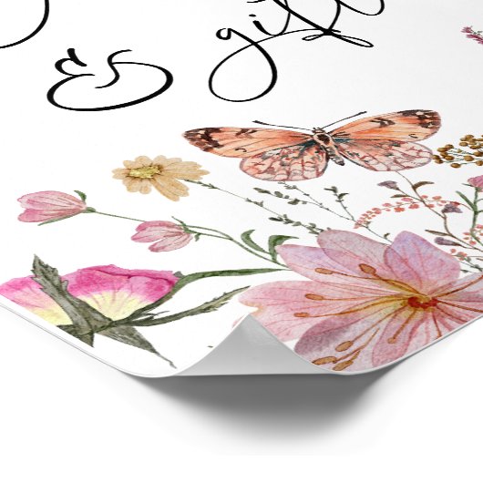 ボホワイルドフラワーカードとギフトポスター ポスター (角)