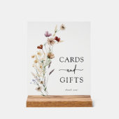 ボホワイルドフラワーカードアクリル看板 アクリルサイン (正面)