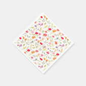 ボホワイルドフラワーガーデンフローラブライダルシャワーパーティー スタンダードカクテルナプキン (角)