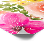 ボホワイルドフラワーガーデンブライダルシャワーへようこそ ポスター (角)