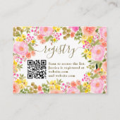 ボホワイルドフラワーガーデンブライダルシャワーレジストリ エンクロージャーカード (正面)