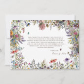 ボホワイルドフラワーガーデンホワイトサンキューカード サンキューカード (裏面)