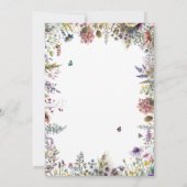 ボホワイルドフラワーガーデンホワイト結婚式招待状 招待状 (裏面)