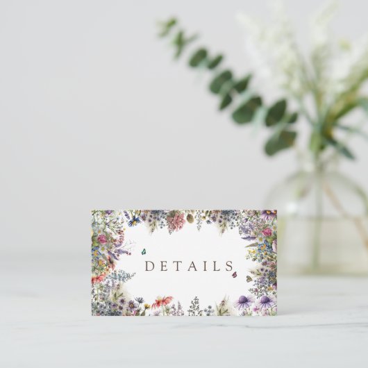 ボホワイルドフラワーガーデンホワイト詳細 エンクロージャーカード (スタンド正面)