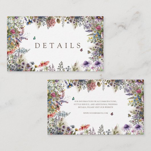 ボホワイルドフラワーガーデンホワイト詳細 エンクロージャーカード (正面/裏面)