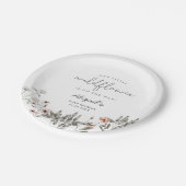 ボホワイルドフラワーガールベビーシャワー ペーパープレート (アングル)