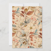 ボホワイルドフラワーガールベビーシャワー 招待状 (裏面)