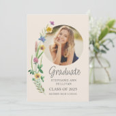 ボホワイルドフラワーガール写真高校卒業 案内状 (スタンド正面)