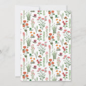 ボホワイルドフラワーガール卒業発表 招待状 (裏面)