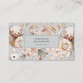 ボホワイルドフラワークリームテラコッタグレープロフェッショナル 名刺 (正面)