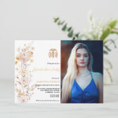 ボホワイルドフラワーグラスナースガール卒業パーティー 招待状 (スタンド正面)