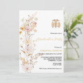 ボホワイルドフラワーグラスナースガール卒業パーティー 招待状 (スタンド正面)