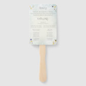 ボホワイルドフラワーグ素朴リーン結婚式 プログラム ハンドファン (裏面)