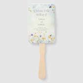 ボホワイルドフラワーグ素朴リーン結婚式 プログラム ハンドファン (正面)