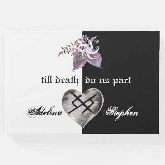 ボホワイルドフラワーゴシックバイキング永遠結婚愛 ゲストブック (正面)