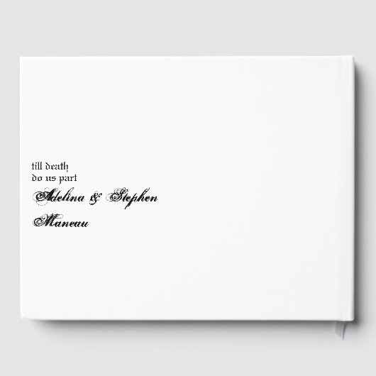 ボホワイルドフラワーゴシックバイキング永遠結婚愛 ゲストブック (裏面)