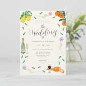 ボホワイルドフラワーシトラスサマー結婚ズ 招待状 (スタンド正面)