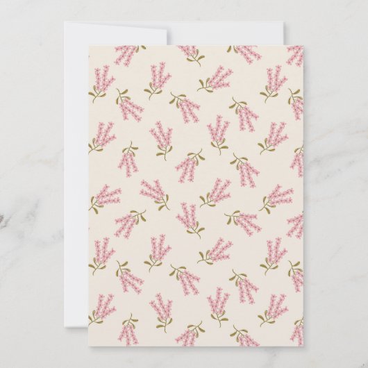 ボホワイルドフラワースウィート16誕生日かわいらしフローラ 招待状 (裏面)