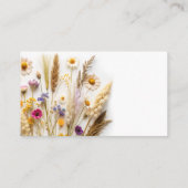 ボホワイルドフラワーズどのように多くのキスブライダルゲーム エンクロージャーカード (裏面)