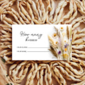 ボホワイルドフラワーズどのように多くのキスブライダルゲーム エンクロージャーカード