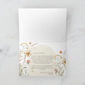 ボホワイルドフラワーズアーチブライダルシャワーサンキューカード サンキューカード (内部)