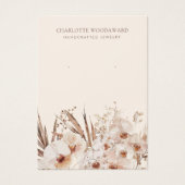 ボホワイルドフラワーズイヤリングジュエリーディスプレイカード (正面)