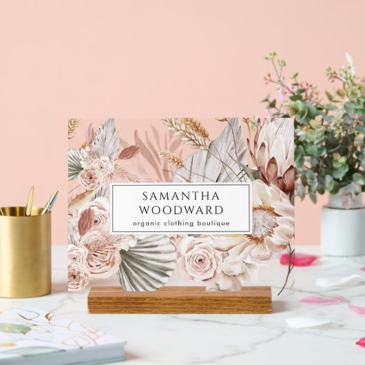 ボホワイルドフラワーズウェアブランディングサイン アクリルサイン (ウェディング)