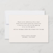 ボホワイルドフラワーズエレガント秋の結婚式 サンキューカード (裏面)