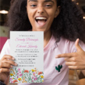 ボホワイルドフラワーズガーデン春結婚フローラ 招待状