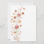 ボホワイルドフラワーズテラコッタ結婚ズ 招待状 (裏面)