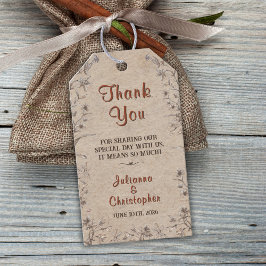 ボホワイルドフラワーズテラ素朴コッタ結婚式の引き出物 ギフトタグ