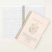 ボホワイルドフラワーズパーソナライズされた祈りの言葉ジャーナル ノートブック (内側)