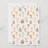 ボホワイルドフラワーズビーベビーシャワー招待状 招待状 (裏面)