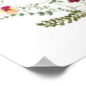 ボホワイルドフラワーズブライダルシャワーウェルカムポスター ポスター (角)