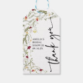 ボホワイルドフラワーズブライダルシャワーサンキューギフトラベル ギフトタグ (正面)