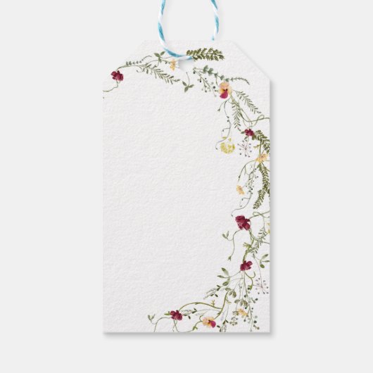 ボホワイルドフラワーズブライダルシャワーサンキューギフトラベル ギフトタグ (裏面)