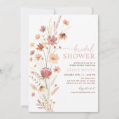ボホワイルドフラワーズブライダルシャワー 招待状 (正面)