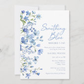 ボホワイルドフラワーズブルーウィドゥブライダルシャワー 招待状 (正面)