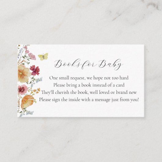 ボホワイルドフラワーズベビー エンクロージャーカード (正面)