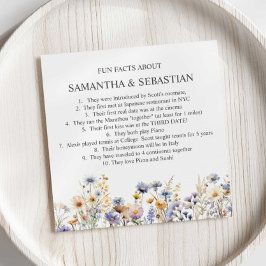 ボホワイルドフラワーズメドウおもしろい結婚ファクト スタンダードカクテルナプキン